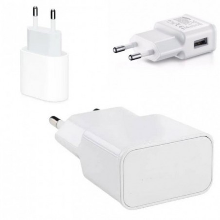 Fonte Tomada Branco Carregador Entrada USB 5.3V 2.0A