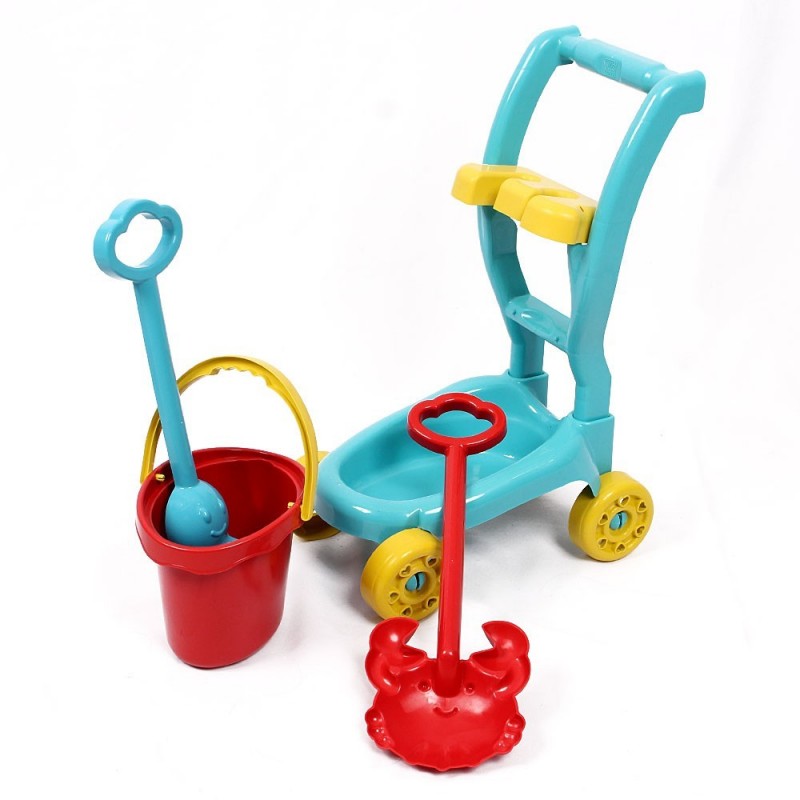 Carrinho De Praia Brinquedo Infantil C/ Acessórios Zuca Toys