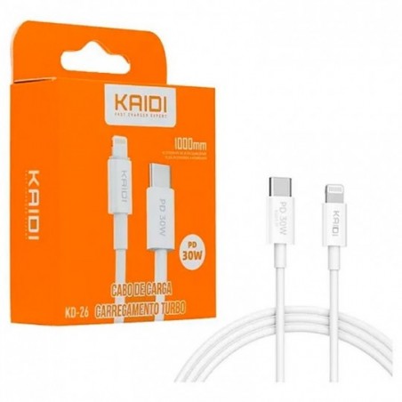 Cabo Carregamento Dados USB iPhone Turbo 1M No Atacado