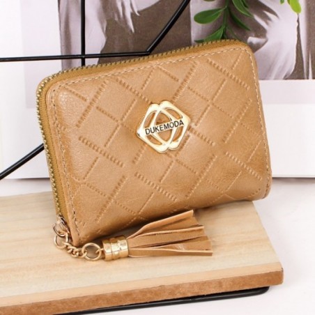 Carteira Feminina Porta Cartão Em Alto Relevo Com Tassel