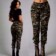 Calça Feminina Jogger Pantacourt Estampas Camuflada