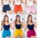 Short Feminino Estampa Lisa Com Cordão E Bolsos Laterais