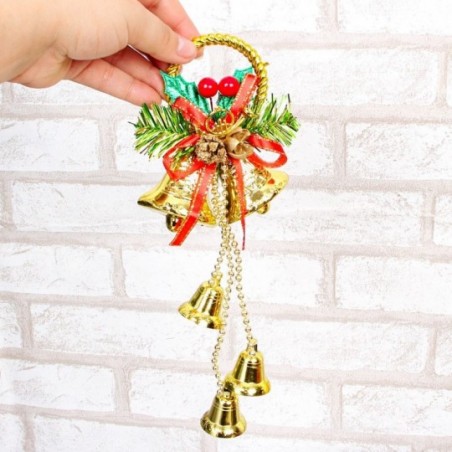 Enfeite Natalino De Pendurar Sinos Decorados 23 Cm Atacado