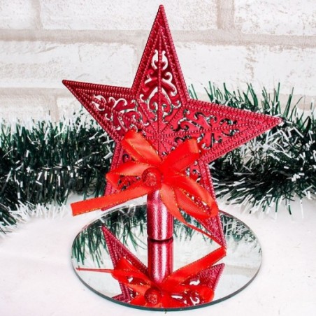Estrela Ponteira De Natal Arabesco Colorida 19 Cm 2
