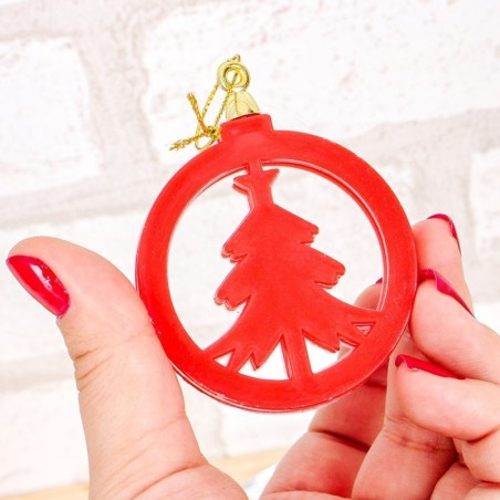 Bola De Natal Vazadas P/ Pendurar C/ 2 Peças 5,5 Cm