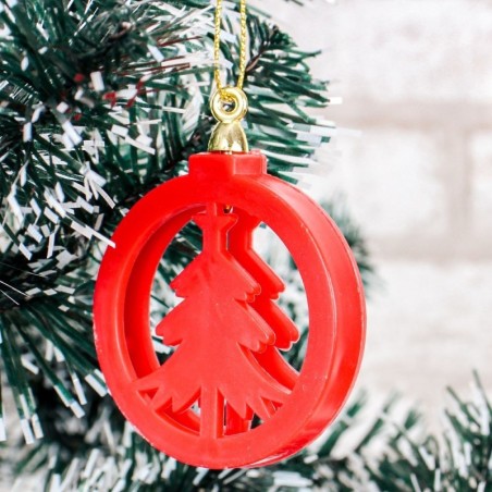 Bola De Natal Vazadas P/ Pendurar C/ 2 Peças 5,5 Cm