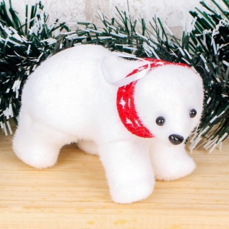 Enfeite Urso C/ Gorro De Natal Pendurar 11,5 Cm Atacado