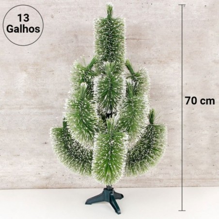 Árvore De Natal Nevada Tipo Cacto 13 Galhos 70 CM 