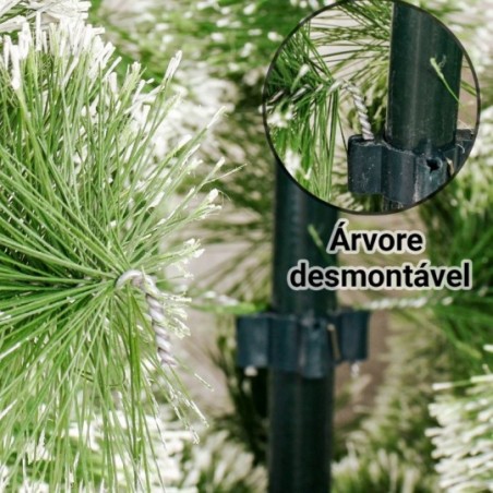 Árvore De Natal Nevada Tipo Cacto 13 Galhos 70 CM 