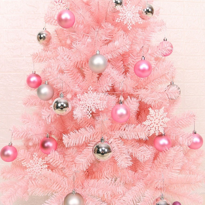Árvore De Natal Pinheiro Rosa Com 220 Galhos 1,2 Metros