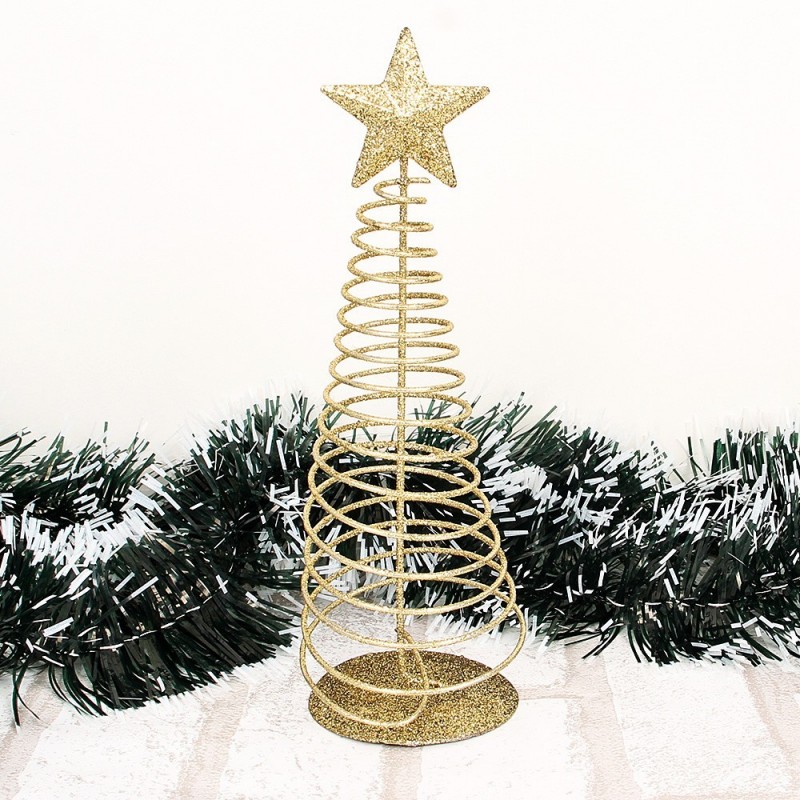 Enfeite Decorativo De Natal Árvore C/ Estrela 21 Cm