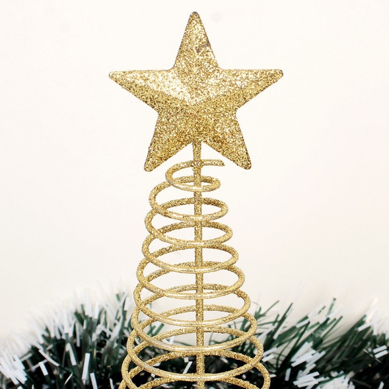 Enfeite Decorativo De Natal Árvore C/ Estrela 21 Cm