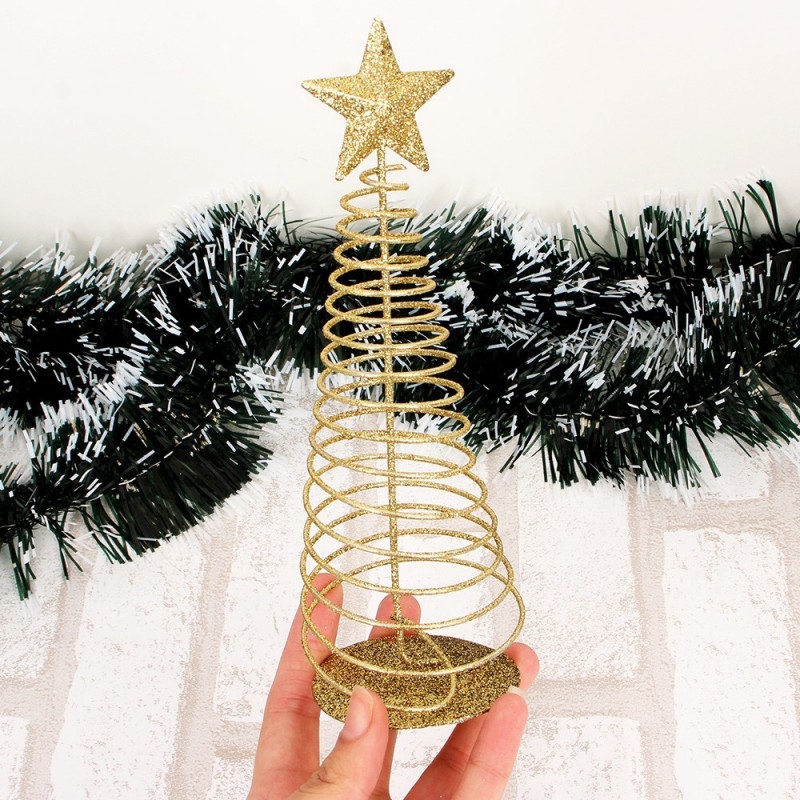 Enfeite Decorativo De Natal Árvore C/ Estrela 21 Cm