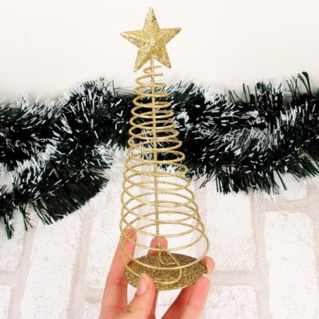Enfeite Decorativo De Natal Árvore C/ Estrela 21 Cm