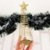 Enfeite Decorativo De Natal Árvore C/ Estrela 21 Cm