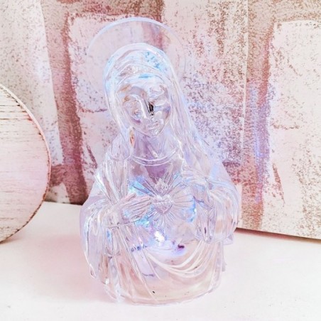 Enfeite Luminoso Natalino Jesus/Maria Com LED 12 cm