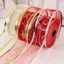 Rolo Fita Decorativa Natal C/ Glitter 3,8 cm x 3 m Atacado