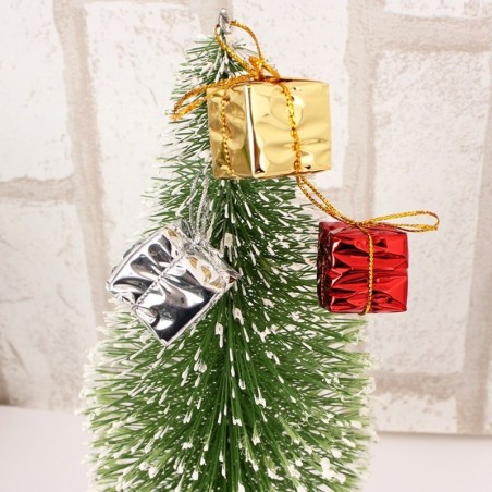 Kit 12 Enfeites Caixinha Presente Natal 2,5 Cm Atacado