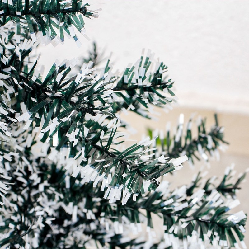 Árvore De Natal Nevada Com 50 Galhos 60 Cm