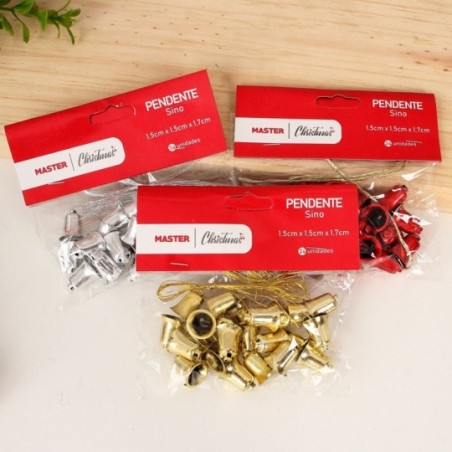Enfeite De Natal Pendurar Sinos Colorido C/ 24 Peças