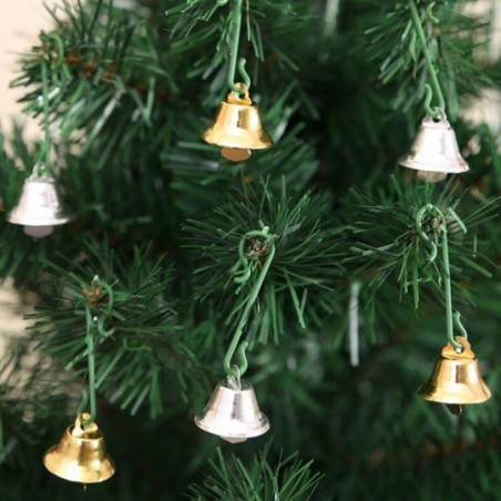 Enfeite De Natal Pendurar Sinos Colorido C/ 24 Peças