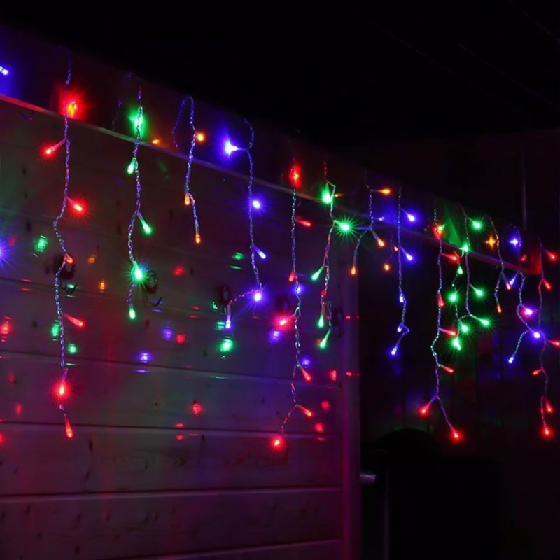 Pisca Pisca Cascata Colorido 200 Lâmpadas Led 127V 3,8M