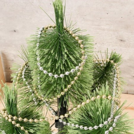 Cordão Enfeite Natal Com Bolinhas Colorido 6mmX1,80m Atacado