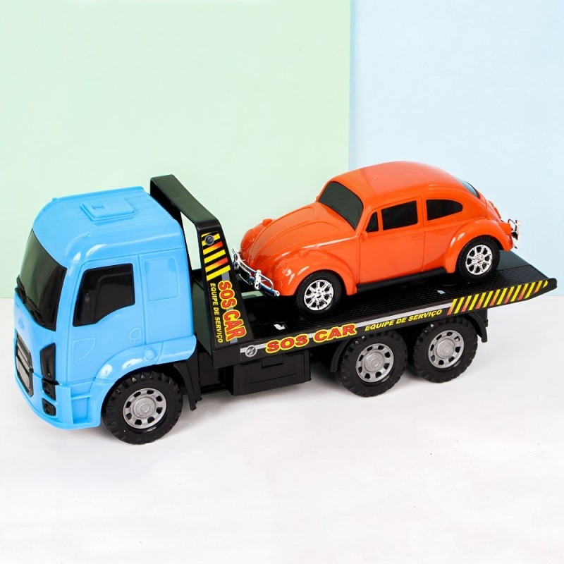 Brinquedo Caminhão Plataforma Socorro C/ Carrinho