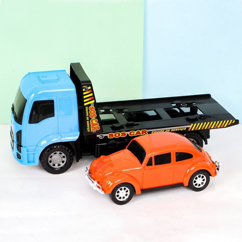 Brinquedo Caminhão Plataforma Socorro C/ Carrinho