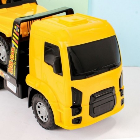Caminhão Plataforma Patrulha C/ Carrinho Brinquedo Infantil
