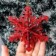 Enfeite De Natal P/ Pendurar Floco Neve C/ Glitter 12 Cm