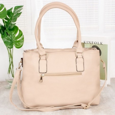 Bolsa Totem Feminina Detalhes Metálicos Duas Repartições