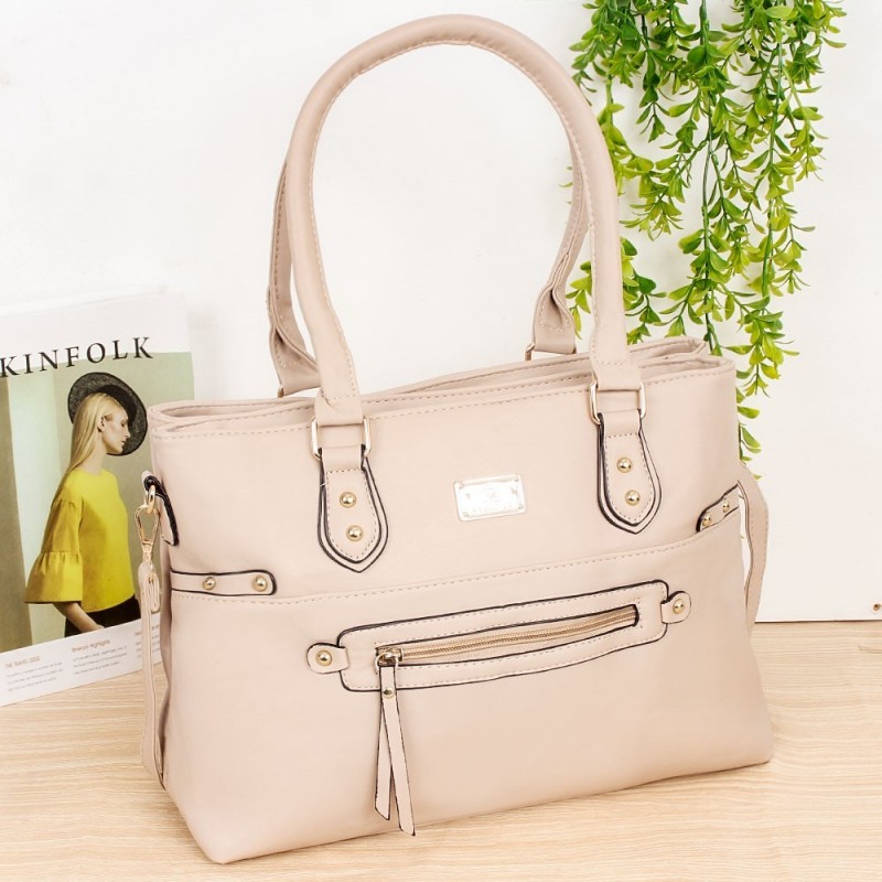Bolsa Totem Feminina Alto Relevo Com Tachas Duas Repartições
