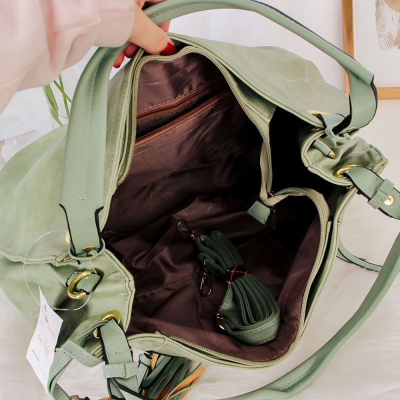 Bolsa Feminina Hobo Luxo Em Alto Relevo Com Tassel