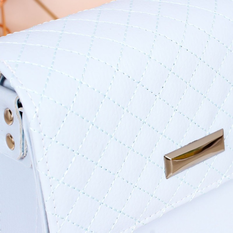 Bolsa Luxo Feminina Estruturada Báu Transversal Em Tressê