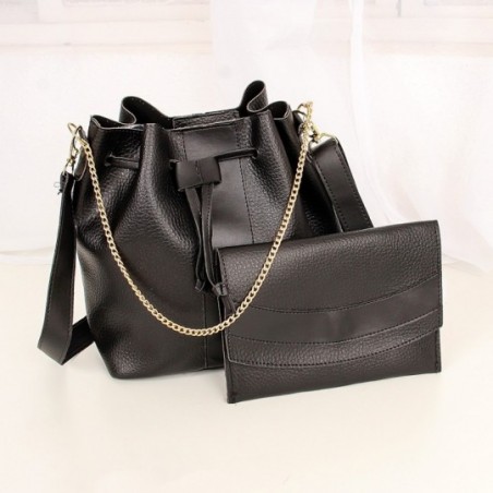 Bolsa Transversal Saco Feminina Luxo Com Correntes 
