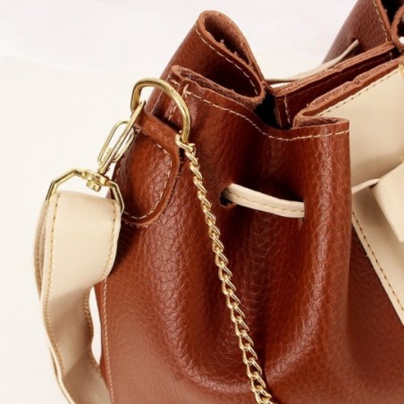 Bolsa Transversal Saco Feminina Luxo Com Correntes 