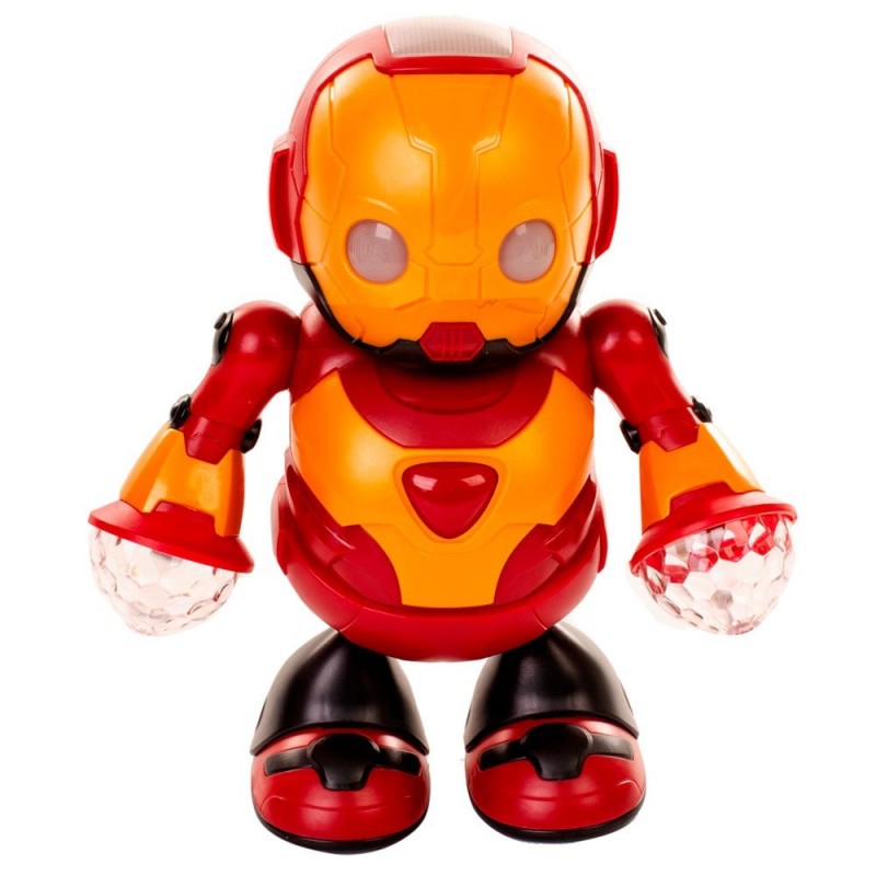 Robô Herói Dançarino C/ Som e Luzes Coloridas À Pilha
