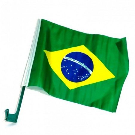 Kit 3 Bandeiras Brasil Carro Vidro Suporte Copa Eleições Bolsonaro Lula