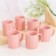 Kit 6 Canecas Lisa Reta De Porcelana Rosa 100Ml Atacado