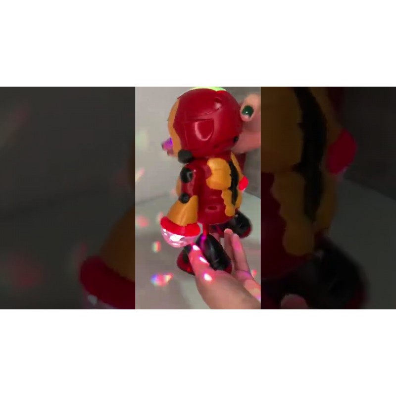 Robô Herói Dançarino C/ Som e Luzes Coloridas À Pilha