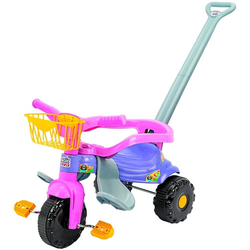 Triciclo Passeio Velotrol Infantil Meninas Tico Tico Festa Rosa