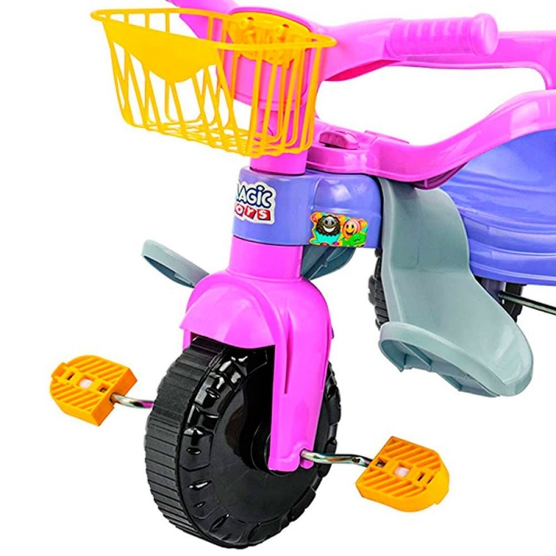 Triciclo Passeio Velotrol Infantil Meninas Tico Tico Festa Rosa