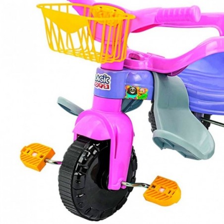 Triciclo Passeio Velotrol Infantil Meninas Tico Tico Festa Rosa