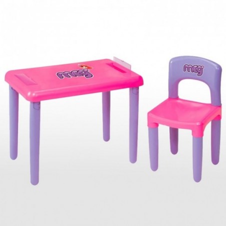 Mesa Infantil Com Cadeira Meg Magic Toys 3 Níveis Altura