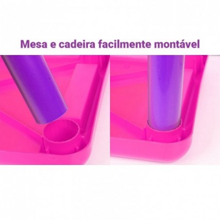 Mesa Infantil Com Cadeira Meg Magic Toys 3 Níveis Altura