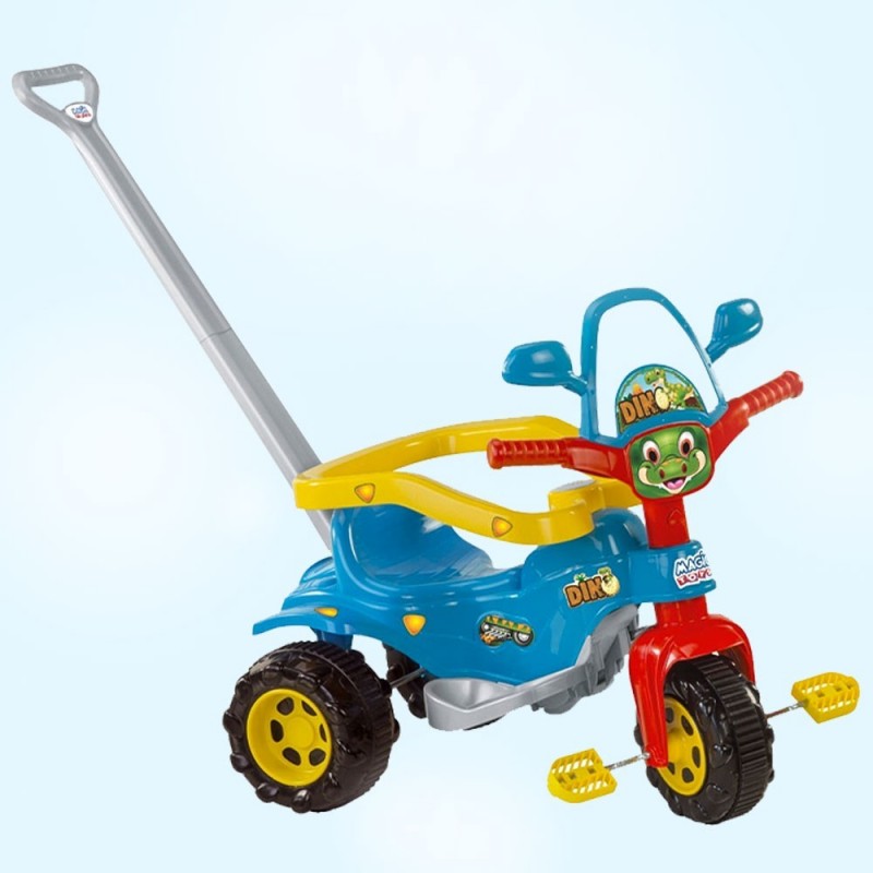 Triciclo Passeio Velotrol Infantil Tico Tico Dino Azul