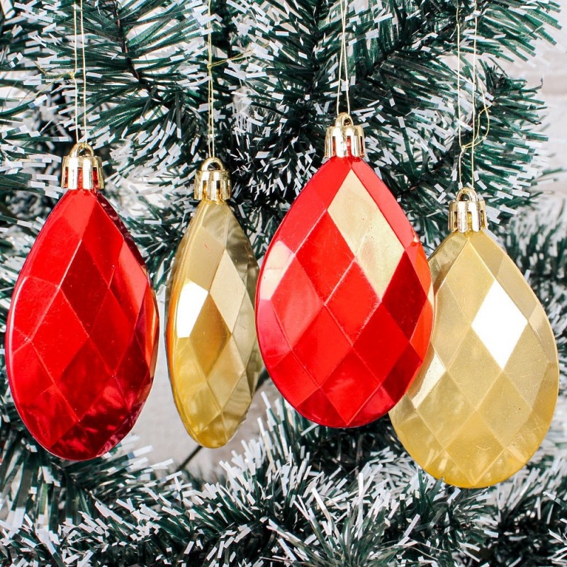 Enfeite De Pendurar Natal Pérola Com 4 Peças 8 Cm