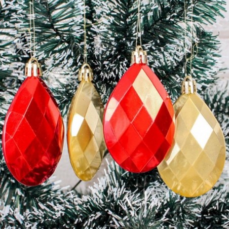 Enfeite De Pendurar Natal Pérola Com 4 Peças 8 Cm
