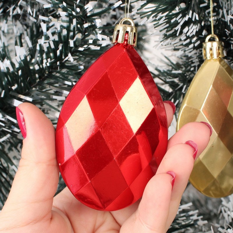Enfeite De Pendurar Natal Pérola Com 4 Peças 8 Cm